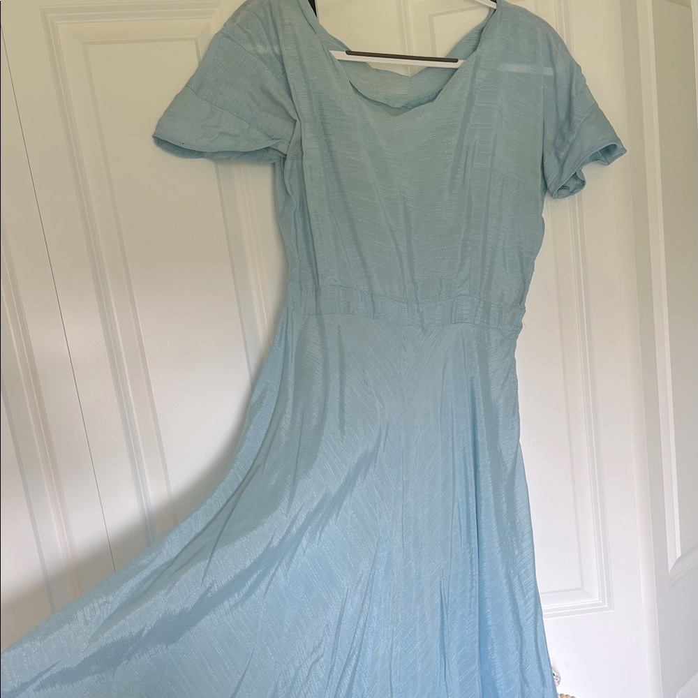 Vintage sheer blue dress